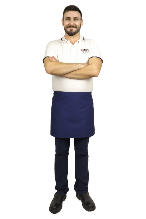 Tablier de cuisine bleu marine 40 cm