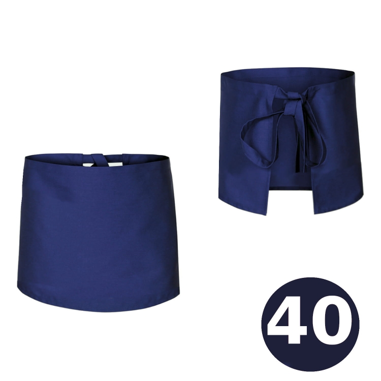 Tablier de cuisine long bleu marine 40 cm