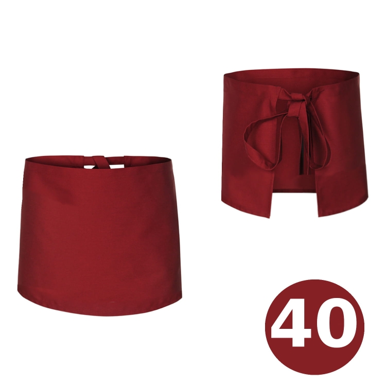 Tablier de serveur bordeaux 40 cm
