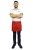 Tablier de serveur rouge de 40 cm de long.