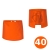 Tablier de barman long orange 40 cm