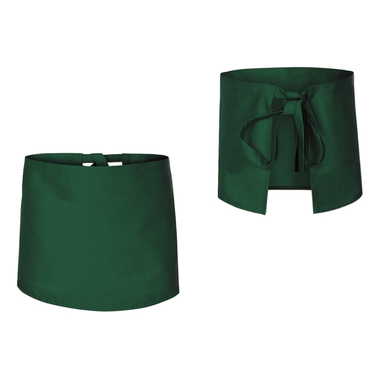 Tablier de chef barman vert 40 cm