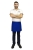 Tablier de serveur bleu roi 40 cm chef