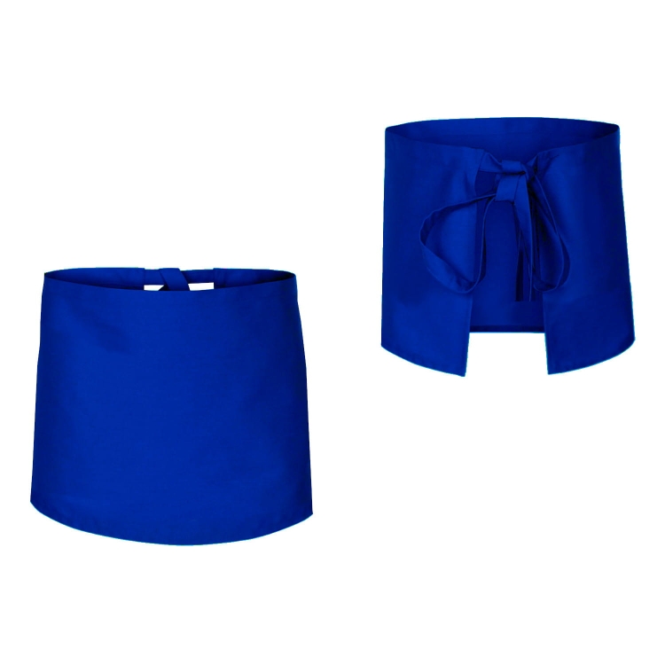 Tablier de chef barman bleu cornflower 40 cm de long