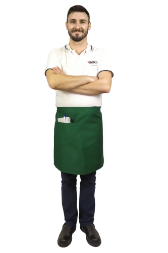 Tablier de cuisine barman vert 50 cm