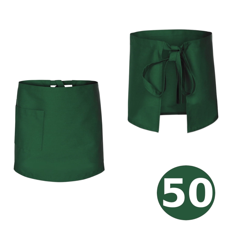 Tablier de barman long vert 50 cm
