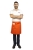 Tablier de serveur orange de 50 cm de long