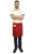 Tablier de serveur rouge 50 cm