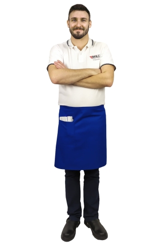 Tablier de cuisine bleu roi 50 cm