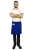 Tablier de cuisine bleu roi 50 cm