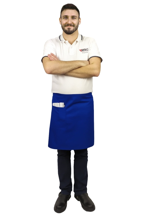 Tablier de cuisine bleu roi 50 cm
