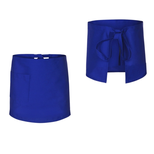 Tablier de cuisine bleu cornflower, longueur 50 cm