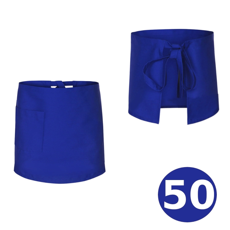Tablier de cuisine bleu de 50 cm