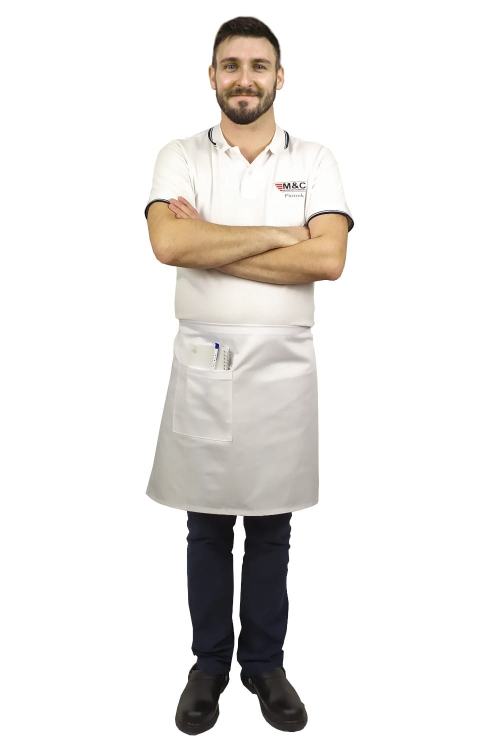 Tablier de serveur blanc 50 cm