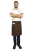 Tablier de serveur en brun, longueur 60 cm.