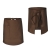 Tablier de cuisine marron de 60 cm de long.
