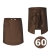 Tablier de serveur marron 60 cm