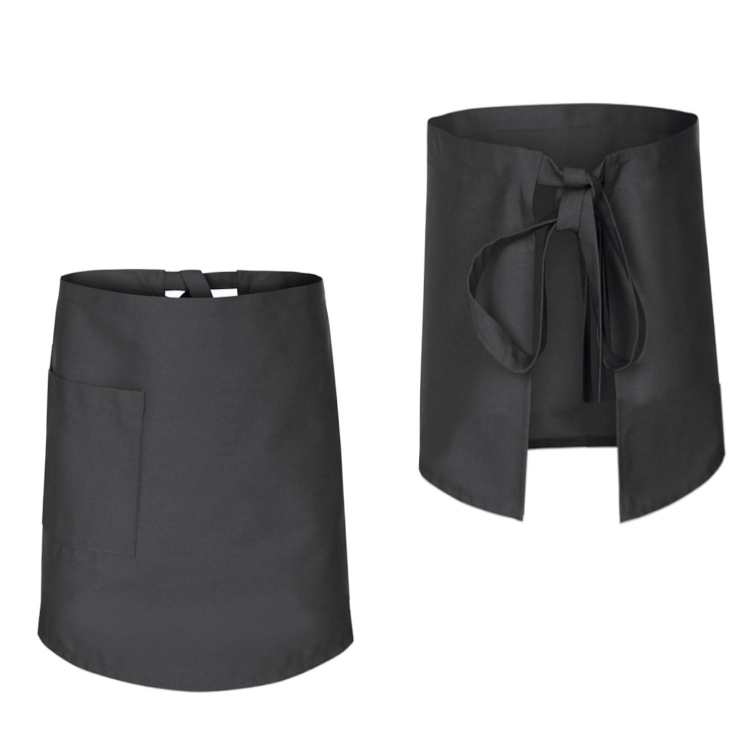 Tablier de chef serveur gris 60 cm de long