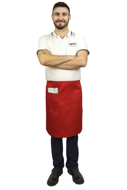 Tablier de cuisine rouge 60 cm