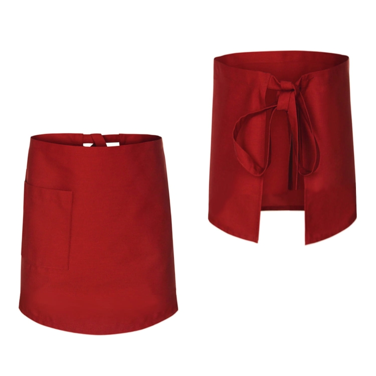 Tablier de serveur rouge 60 cm de long