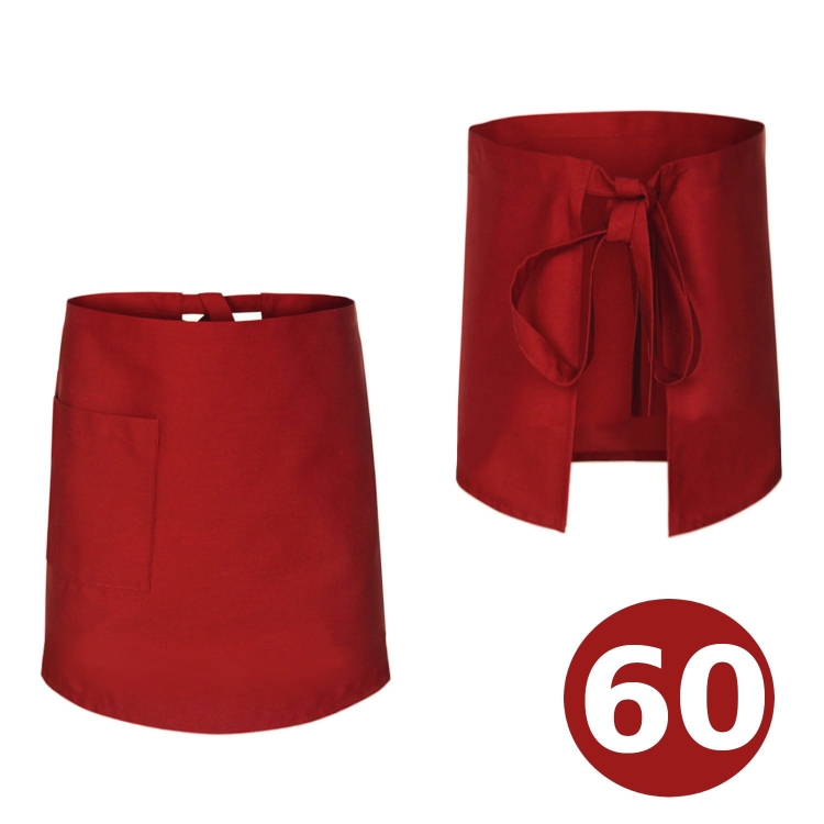 Tablier de barman 60 cm rouge