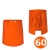 Tablier de barman long orange 60 cm