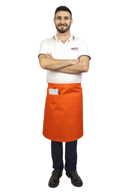 Tablier de serveur orange 60 cm