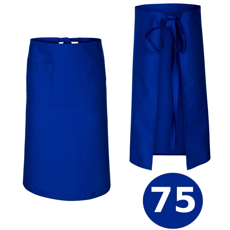 Tablier de barman bleu de 75 cm
