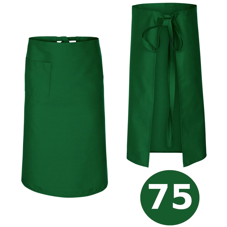 Tablier de cuisine barman vert 75 cm