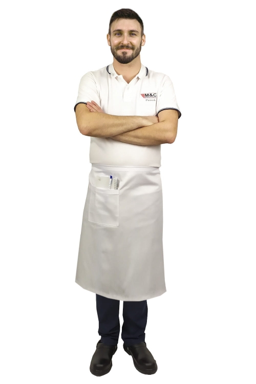 Tablier de serveur blanc 75 cm