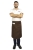 Tablier de serveur marron longueur 75 cm