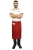 Tablier de cuisine rouge 75 cm