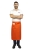 Tablier de serveur orange de 75 cm de long.