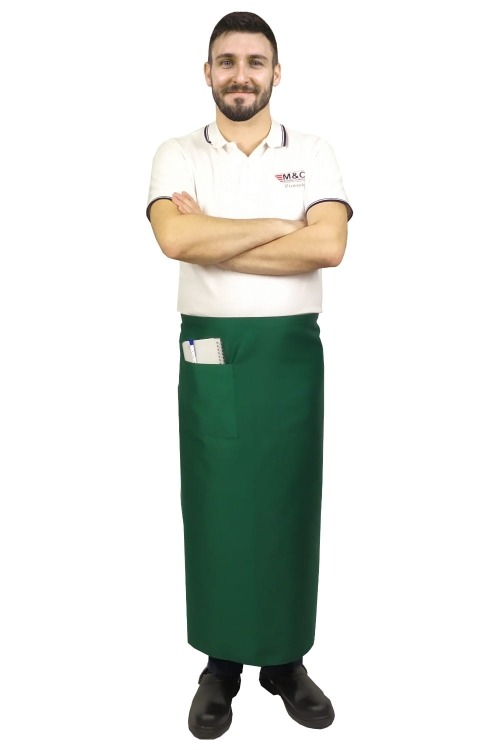 Tablier vert de serveur barman cuisinier