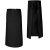 Tablier de cuisine noir 90 cm
