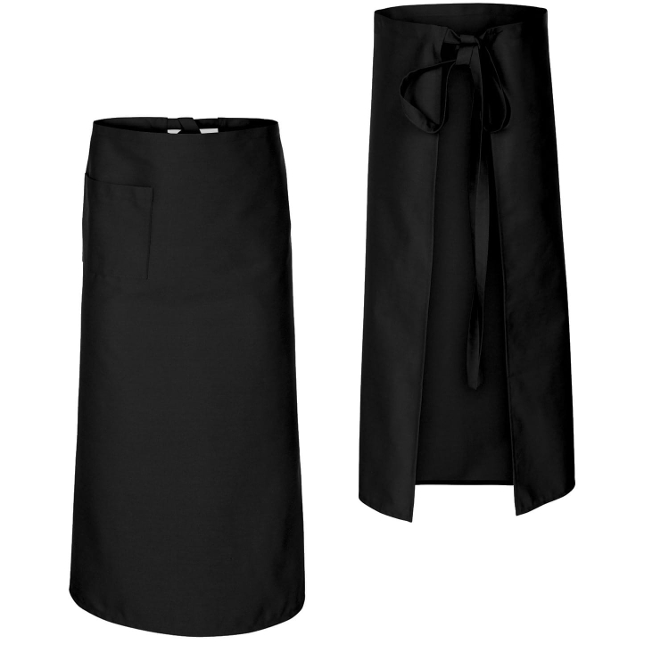 Tablier de cuisine noir 90 cm