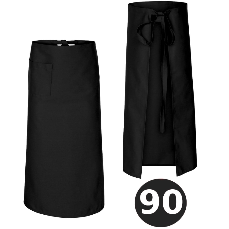 Tablier de barman noir 90 cm