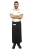 Tablier de serveur noir 90 cm