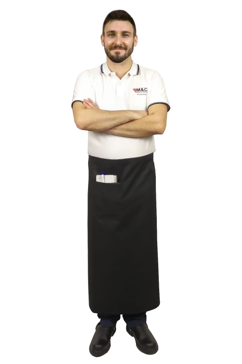 Tablier de serveur noir 90 cm