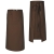 Tablier de cuisine marron de 90 cm de long.