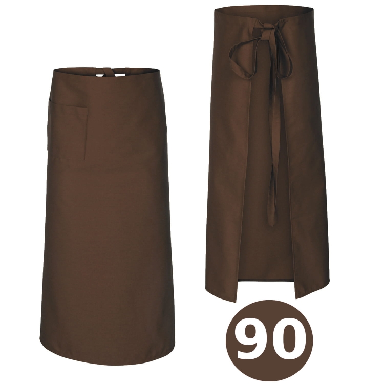Tablier de barman long en couleur marron
