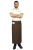 Tablier de serveur marron de 90 cm de long