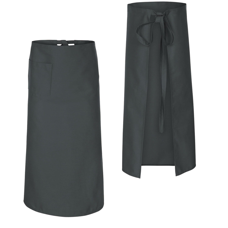 Tablier de cuisine gris 90 cm de long
