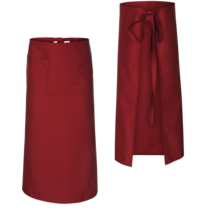 Tablier de serveur bordeaux 90 cm