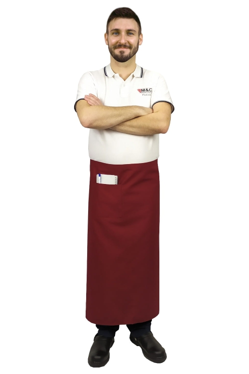Tablier de serveur bordeaux 90 cm