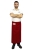 Tablier de serveur rouge de 90 cm de long