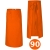 Tablier de cuisine orange pour serveur, longueur 90 cm