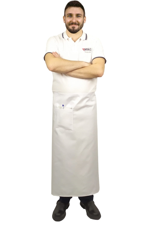 Tablier de cuisine blanc 90 cm