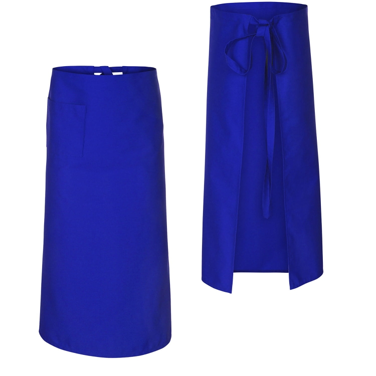 Tablier de barman bleu de 90 cm