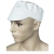 Casquette de chef blanche avec tulle et visière.